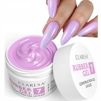 Claresa Rubber Gel Żel Konstrukcyjny Kauczukowy UV/LED 7 Lekki Fiolet 12g