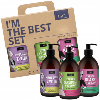 LaQ Zestaw Prezentowy Kobieca Moc Czyściopak Damski Żel Pod Prysznic x3