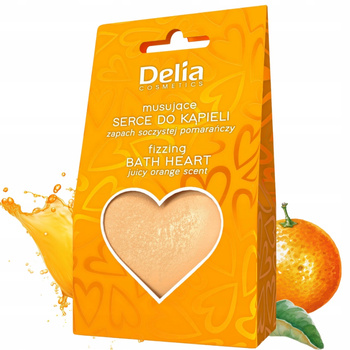 Delia Pachnąca Kula Do Kąpieli Bomba Prezent Serduszko Pomarańczowe 100g