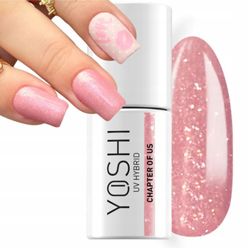 Yoshi Lakier Hybrydowy Chapter Of Us Delikatny Róż z Drobinkami 161 6ml