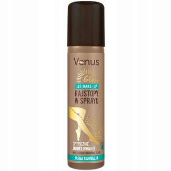 Venus Glow Rajstopy w Sprayu z Drobinkami Złota Do Jasnej Karnacji 75ml