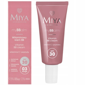 Miya myBBalm Rozświetlający Krem BB z Witaminą C i SPF 30 03 Beige 30ml