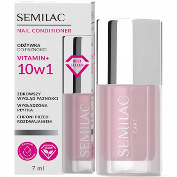Semilac Vitamin+ 10in1 Odżywka Do Paznokci Krzem Wapń Witaminy E C F 7ml