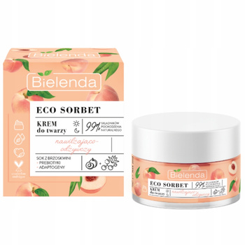 Bielenda Eco Sorbet Nawilżający Krem Do Twarzy z Sokiem z Brzoskwini 50ml