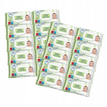 Lula 1000 Sztuk Chusteczki Nawilżane Oliwka Pop Up 50 Szt x 20 Opakowań