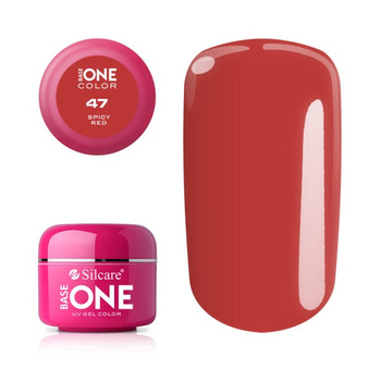 Silcare Base One Żel UV 47 Spicy Red Czerwień 5g