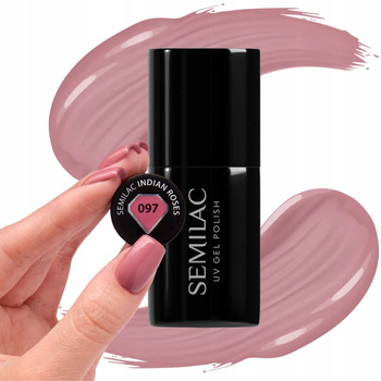 Semilac Lakier Hybrydowy Do Paznokci Indian Rose 097 Brudny Puder Róż 7ml