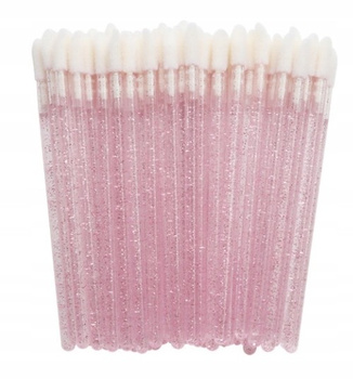 eVanda Aplikatory Welurowe Do Pomadek Ust 50 Sztuk Kryształkowe Różowe