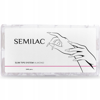 Semilac Almond Przedłużanie Paznokci Na Tipsy w Kasetce Migdalki 240 Sztuk