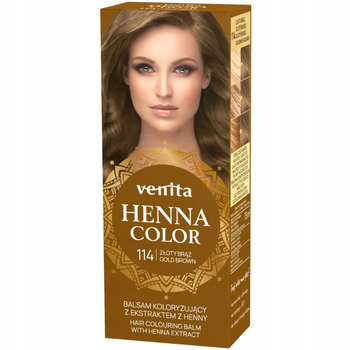 Venita Ziołowy Balsam Koloryzujący Naturalna Henna Do Włosów 114 Złoty Brąz