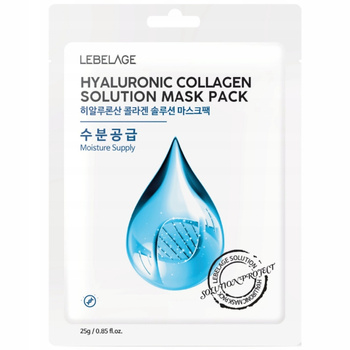 Lebelage Hyaluronic Collagen Solution Maseczka Do Twarzy w P艂achcie 25g