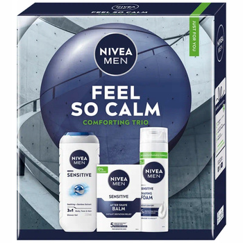 Nivea Men Feel So Calm Męski Zestaw Prezentowy Żel Pianka Balsam Po Goleniu