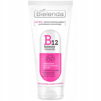 Bielenda B12 Beauty Vitamin Lekki Regenerujący Żel Balsam Do Ciała Sucha Skóra 200ml