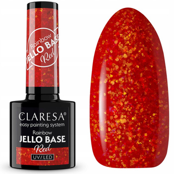 Claresa Rainbow Jello Baza Lakier Hybrydowy Red 5g