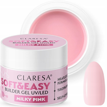 Claresa Soft Easy Builder Gel Żel Budujący Milky Pink Delikatny Róż 90g