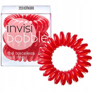 Invisibobble Gumki Do Włosów Sprężynki Czerwone Raspberry Red 3 sztuki