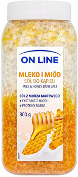 On Line Sól Do Kąpieli Relaksująca Proteiny Mleka i Miód 800g