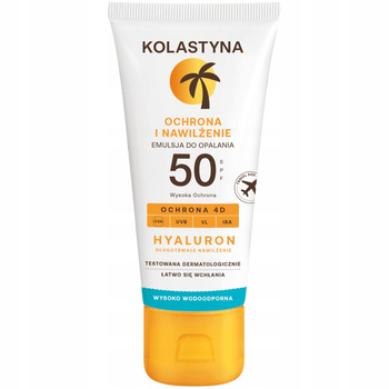 Kolastyna Hyaluron Wodoodporna Nawilżająca Emulsja Do Opalania SPF 50 80ml