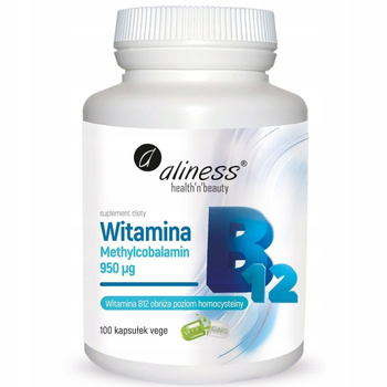 Aliness Witamina B12 Metylokobalamina Układ Nerwowy Energia 100 Kapsułek