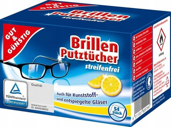 GG Chusteczki Czyszczenia Okularów 54szt Lemon DE