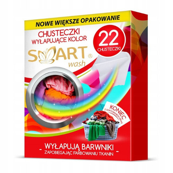 Smart Wash Chusteczki Do Prania Wyłapujące Kolor 22 Sztuki