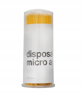 CoolStaff Aplikatory Bezwłókienkowe Do Rzęs Złote Mikro 2,5mm x100sztuk