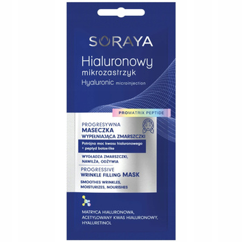 Soraya Hialuronowy Mikrozastrzyk Przeciwzmarszczkowa Maseczka Do Twarzy 8ml