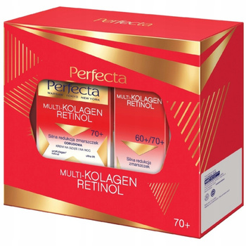 Perfecta MultiKolagen Retinol Zestaw Kosmetyków Krem Pod Oczy Do Twarzy 70+