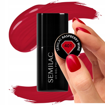 Semilac Lakier Hybrydowy Do Paznokci Raspberry Wine 401 Malinowy 7ml