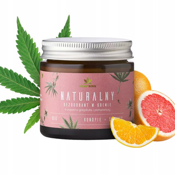 HempKing Naturalny Dezodorant w Kremie Damski Męski Konopny Grejpfrut 65g