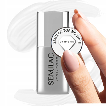 Semilac Top Do Paznokci No Wipe Efekt Morych Paznokci Transparentny 11ml