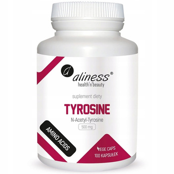 Aliness N-Acetyl-Tyrosine 500 mg Nalt Tyrozyna Suplement Diety 100 Kapsułek