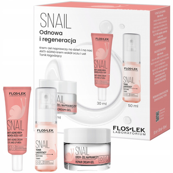 Floslek Snail Zestaw Prezentowy Kosmetyków Krem Do Twarzy Pod Oczy Tonik