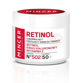 Mincer Retinol Półtłusty Ujędrniający Krem Do Twarzy z Witaminą E 50+ 50ml