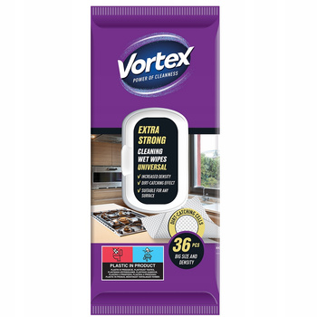 Vortex Wielorazowe Ściereczki Nawilżane Do SprzątaniaUniwersalne 36 Sztuk
