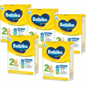 Bebiko Nutriflor Expert 2 Mleko Następne Dla Niemowląt 600g x 5 Kartonów