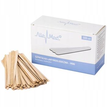 Allemed Szpatułki Drewniane Laryngologiczne Mini Do Depilacji 500 sztuk