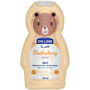On Line Le Petit Żel Do Mycia Ciała Włosów Twarzy Dzieci 1+ Biszkopt 350ml