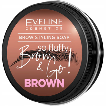 Eveline Brow & Go So Fluffy Brown Mydło Mydełko Do Stylizacji Brwi Brązowe