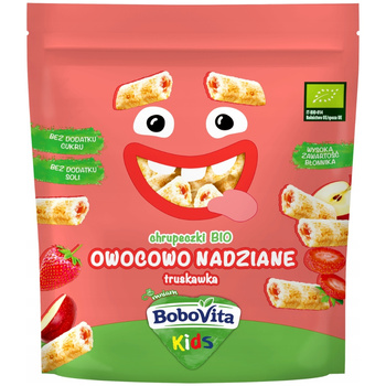 Bobovita Kids Przekąska Dla Dzieci Chrupki Owocowo Nadziane Truskawkowe 30g