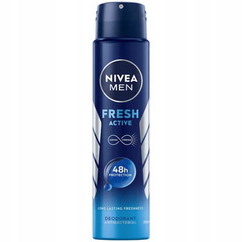 Nivea Men Fresh Active 48H Antybakteryjny Dezodorant Męski Spray 250ml