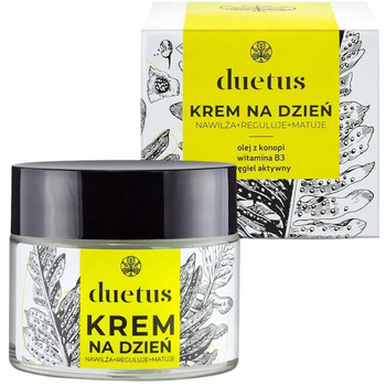 Duetus Nawilżająco Matujący Krem Do Twarzy z Olejem z Konopi Na Dzień 50ml