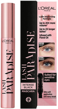 Loreal Mascara Tusz Do Rzęs Paradise Wydłużający Intense Black Czarny