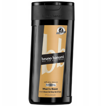Bruno Banani Man's Best Męski Żel Pod Prysznic 3w1 Ciało Włosy Twarz 250ml