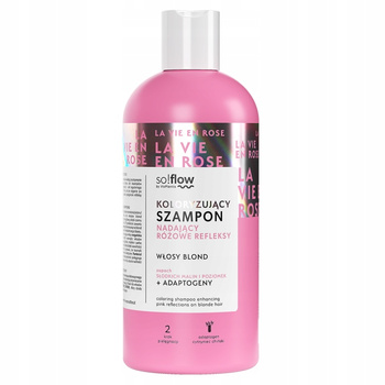 So Flow Różowy Szampon Koloryzujący Do Włosów Blond Wegański 300ml