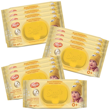 Smile Baby Nawilżane Chusteczki Dla Dzieci Rumianek Karton 12 x 60 szt