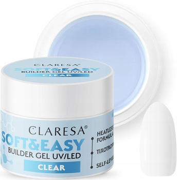 Claresa Soft Easy Builder Gel Żel Budujący Clear Transparentny Bazowy 90g