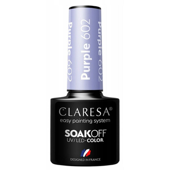 Claresa Lakier Hybrydowy Do Paznokci Delikatny Fiolet Liliowy Purple 602 5g
