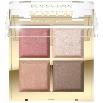 Eveline Celebrity Skin Wypiekana Paleta Do Konturowania Modelowania Twarzy