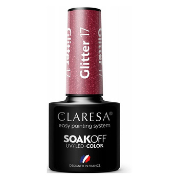 Claresa Lakier Hybrydowy Glitter 17 5g